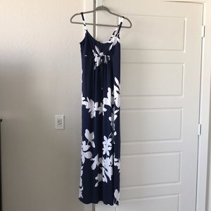 Tommy Bahama navy and white floral dress